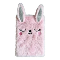 Quaderno de peluche A5 – Serie de animałi carini (girafa e conéjo)