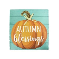 Benedizioni d'autunno Segno de legno de zucca