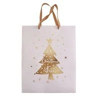 Ełeganti borse da regalo de carta de Nadal in oro